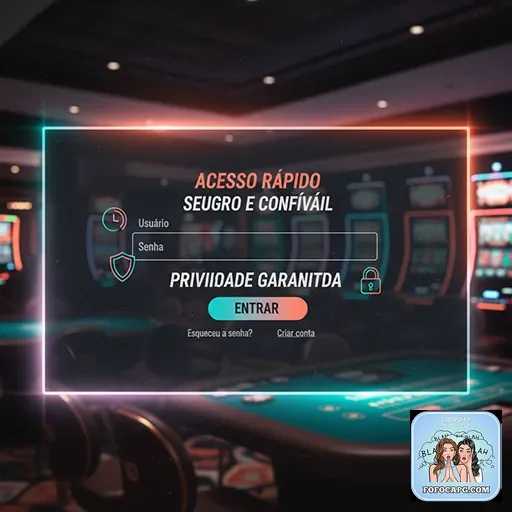 Tela de login da fofocapg para acesso a slot games.