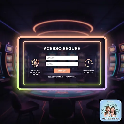 Tela de login segura da fofocapg para acesso aos jogos.