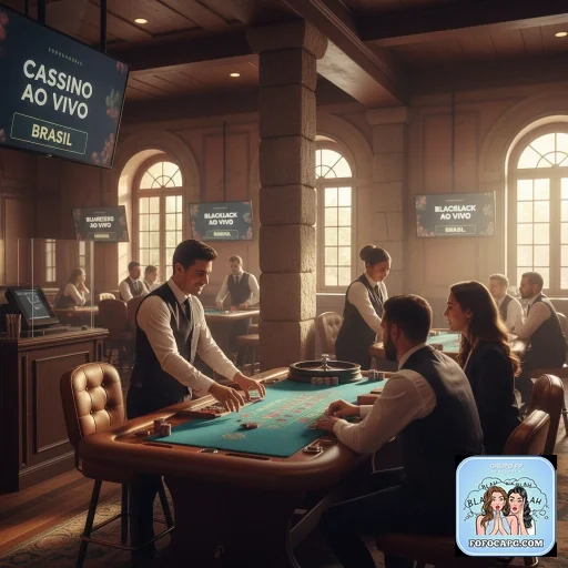 Jogadores em salão de cassino ao vivo no fofocapg