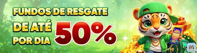 Imagem destacando fundos de resgate na fofocapg de até 50%.