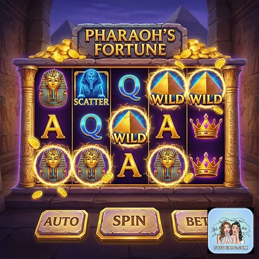 Tela do jogo Pharaoh's Fortune no site fofocapg.
