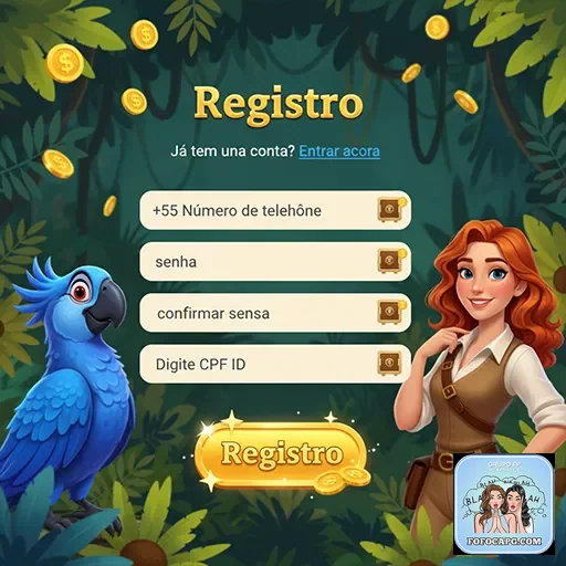 Tela de registro do aplicativo fofocapg com login seguro.