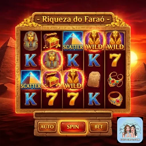 Imagem de slot 'Riqueza do Faraó' no fofocapg.