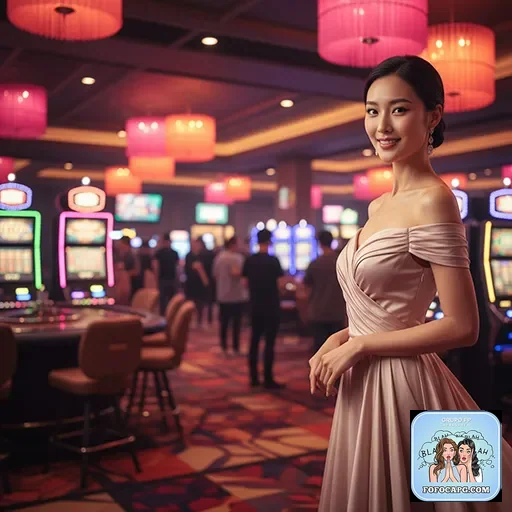 Imagem de atendimento VIP no fofocapg com jogadora no cassino.