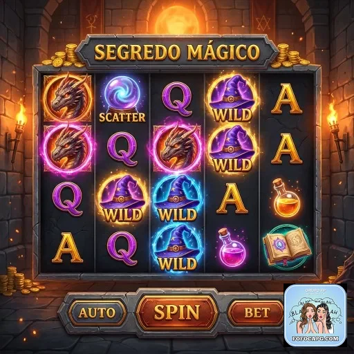 Tela do jogo 'Segredo Mágico' no aplicativo fofocapg.