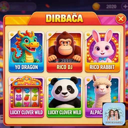 Tela do aplicativo fofocapg com personagens de jogos para usuários VIP.