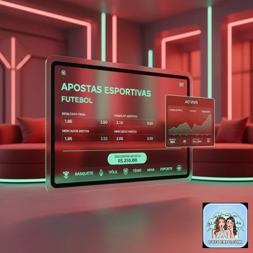Tela de apostas esportivas da fofocapg com gráficos e odds.